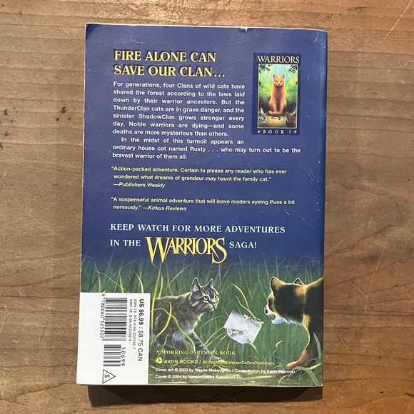 Warriors: Into the Wild by Erin Hunter - vintage 2004 paperback edition - Picture 3 of 16